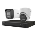 KIT TURBO HD 8.0: (1) DVR PowerX 4 Ch + (1) Domo Audio Doble Vía + (1) Bala Audio Doble Vía